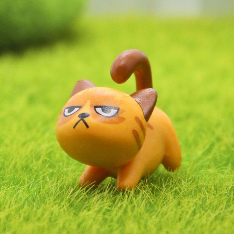 Модный набор из 6 шт. Каваий Закка Милая кукла грустного кота Очаровательные мини-мультяшные фигурки