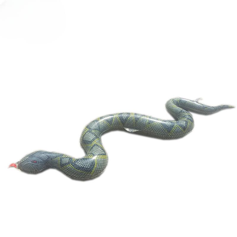 Fun Halloween Scary Prank Props Inflatable Golden Python Toy Fake Snake Party Ghost House Yard Inflatable Horror Decorations