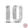 Charms Double Hoop Earrings For Women 100% 925 Silver Cubic Zircon Heart Star Moon Earrings Elegant Birthday Jewelry Gifts