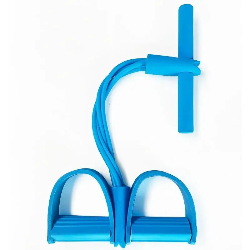 Четырехтрубный эспандер Многофункциональный домашний фитнес Йога Укрепление живота Эластичная лента Эспандер Вспомогательное устройство для подъема туловища