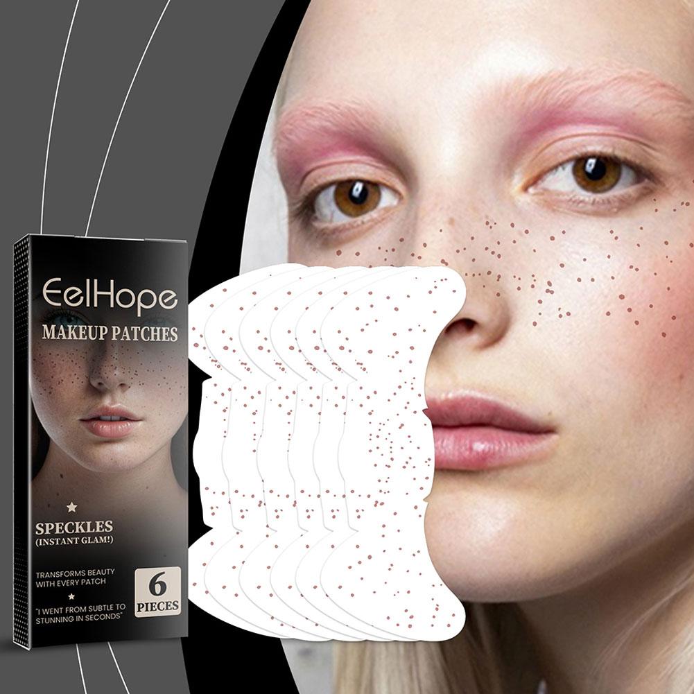 12/6 шт. ПЭ пленка татуировки позолота веснушки на лице поддельные татуировки наклейки самоклеящиеся веснушки для глаз B U0U8