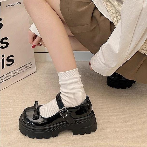 Универсальные туфли Мэри Джейн на толстой подошве, увеличивающие рост, модные, японская школьная форма jk, маленькие кожаные туфли женские