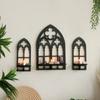 3 Pcs Vintage Wall Decor Wooden Hollow Cathedral Arch Frame Trendy Wall Decoration