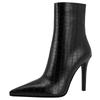 Sexy Women's Ankle Boots 2025 Autumn Winter Thin High Heels Pointed Toe Short Boot Black Party Dance Shoes Female Large Size 45