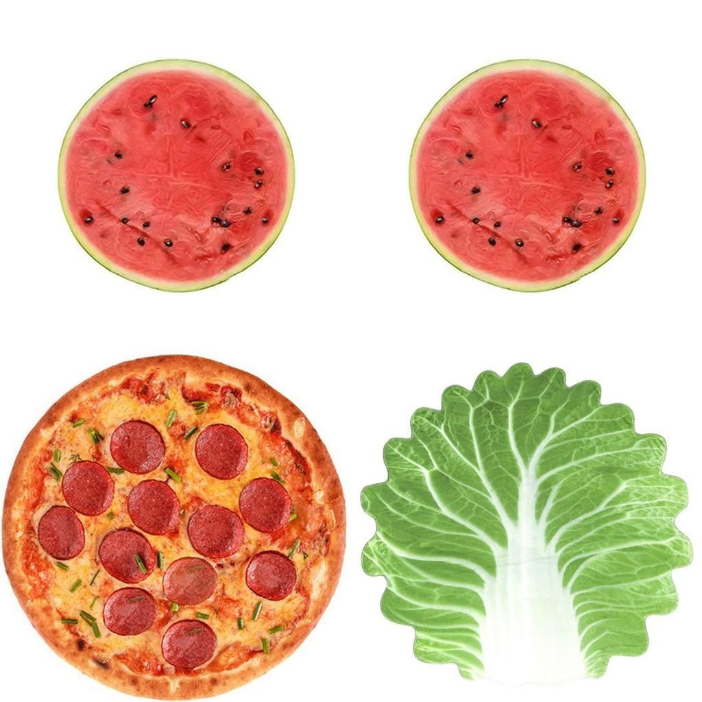 Забавный фланелевый детский плед-обертка с подходящей шапочкой, мягкий и уютный, в стиле тортильи, капусты, яичного рулета, яичницы-глазуньи, арбуза и пиццы