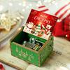 52Styles Merry Christmas MusicBox Wooden AntiqueCarved HandCranked ClassicTheme Music for Birthday Party Gifts Family Decoration 3