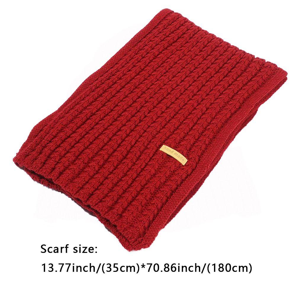 Outdoor Knitted Scarf Thickened Women Scarf Fashion Long Scarves Male and Female
