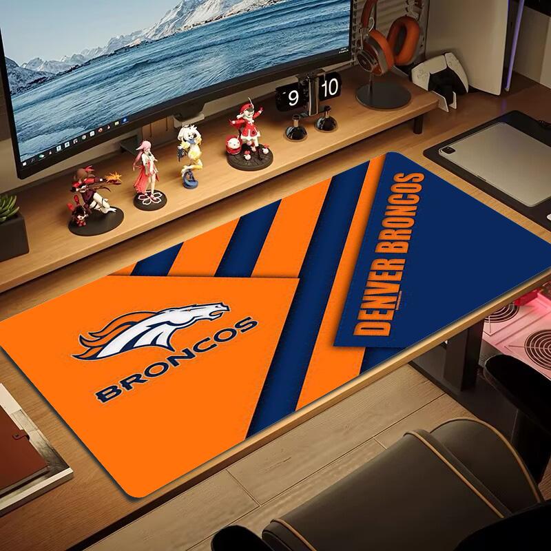 Denver Broncos Color Mouse Pad Large Gaming Table Cushion Non-slip Laptop Tablet Big Mousepad XXL Mat Mini PC Playmat With Lock edge