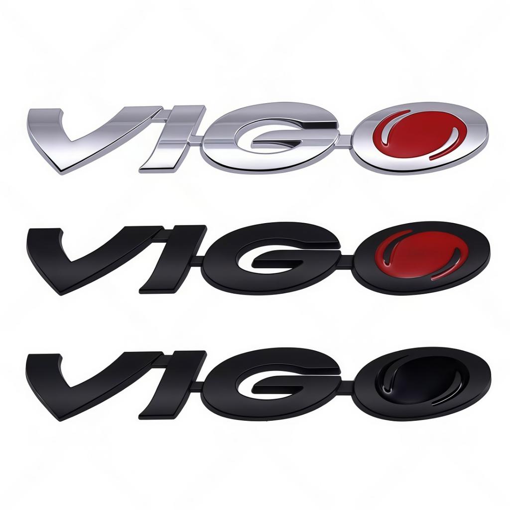 3D Metal HULUX VIGO SR5 V6 Badge Sticker Rear Trunk Emblem Decal Car Exterior Styling Accessories