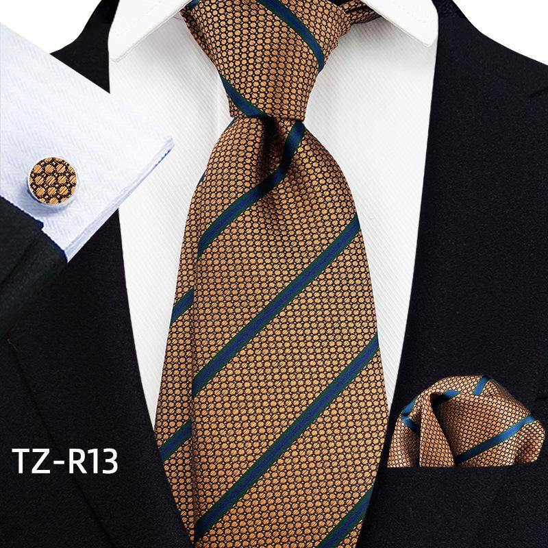 Комплект из трех предметов для мужчин с манжетами на завязке и карманом с узором «Пейсли»