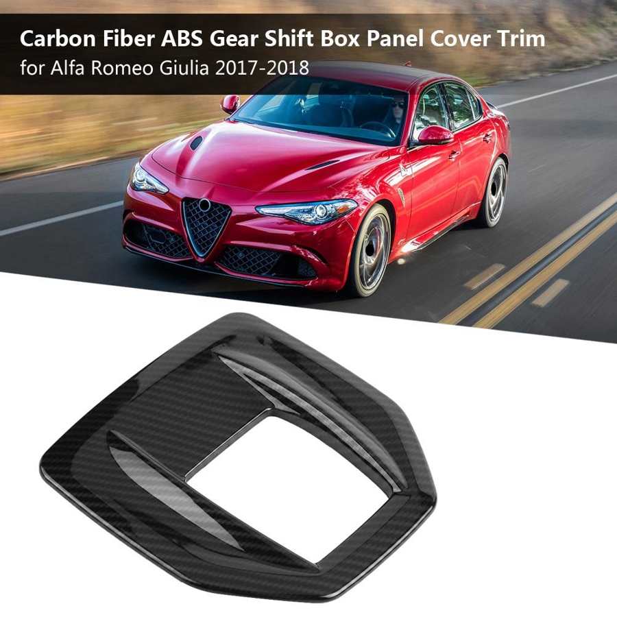 Углеродное волокно ABS Автомобильная ручка переключения передач Коробка Панель Крышка Накладка Рамка для Alfa Romeo Giulia 2017-2018 Авто