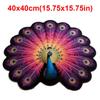 Soft Peacock Carpet Special-shaped Door Gasket Durable Blanket  for Living Room Tea Table Bedside
