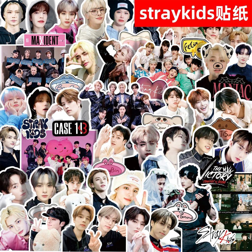 60Pcs Straykids Stickers Skzoo Bangchan Felix Hyunjin Star Surrounding Water Cups Luggage Handbag Decoration Stickers