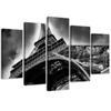 Five Piece Picture Canvas Print Paris Eiffel Tower