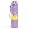 1PC Mouse In Cheese Cart Cartoon Print 750ml Color Plastic Sports Water Bottle Leakproof Flip Straw Lid Suitable for Sports Office Home Use