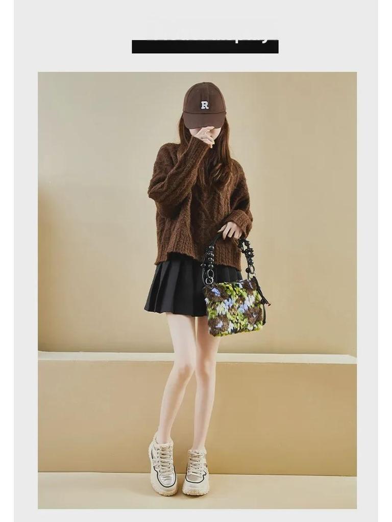 Korean Velvet High-Top Women's Dad Shoes: Winter 2024 - Warm, Thick-Soled Sports Sneakers (Style: LD602)