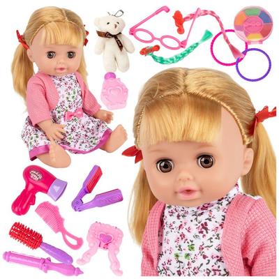 Кукла-младенец - Kinderplay MiMi KP2010 - 30 см - Интерактивные звуки - Аксессуары для волос