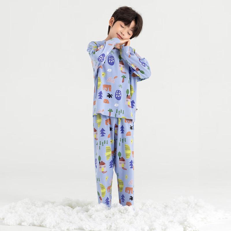 Boys' 2025 Full Print Spring/Autumn Pajama Set