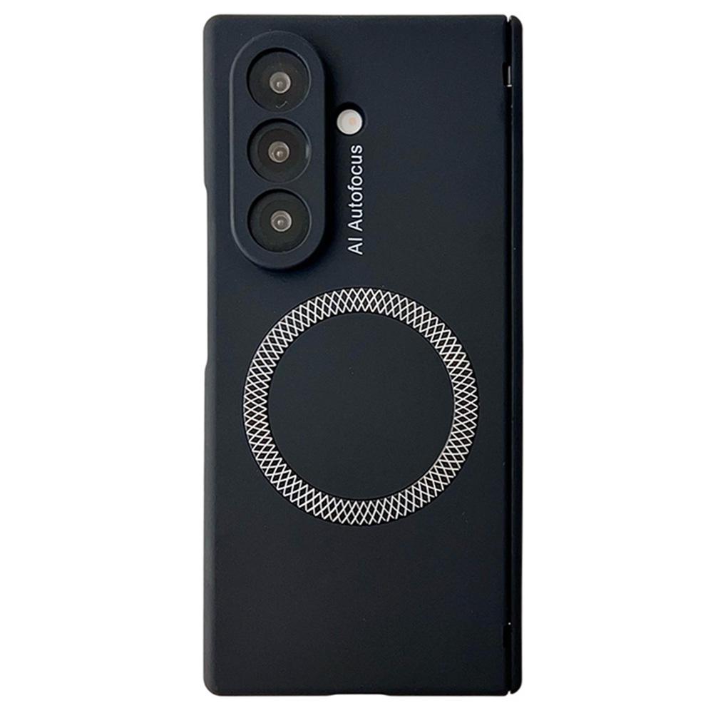 For Samsung Galaxy Z Fold7 5G Magnetic Case Hard PC Phone Cover with Tempered Glass Screen Film