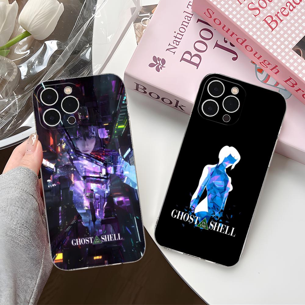 Чехол для мобильного телефона Ghost Shell для iPhone 16 15 14 13 12 11 X XR XS 8 6 Pro Max Plus Mini Прозрачный Цветной Защитный Чехол