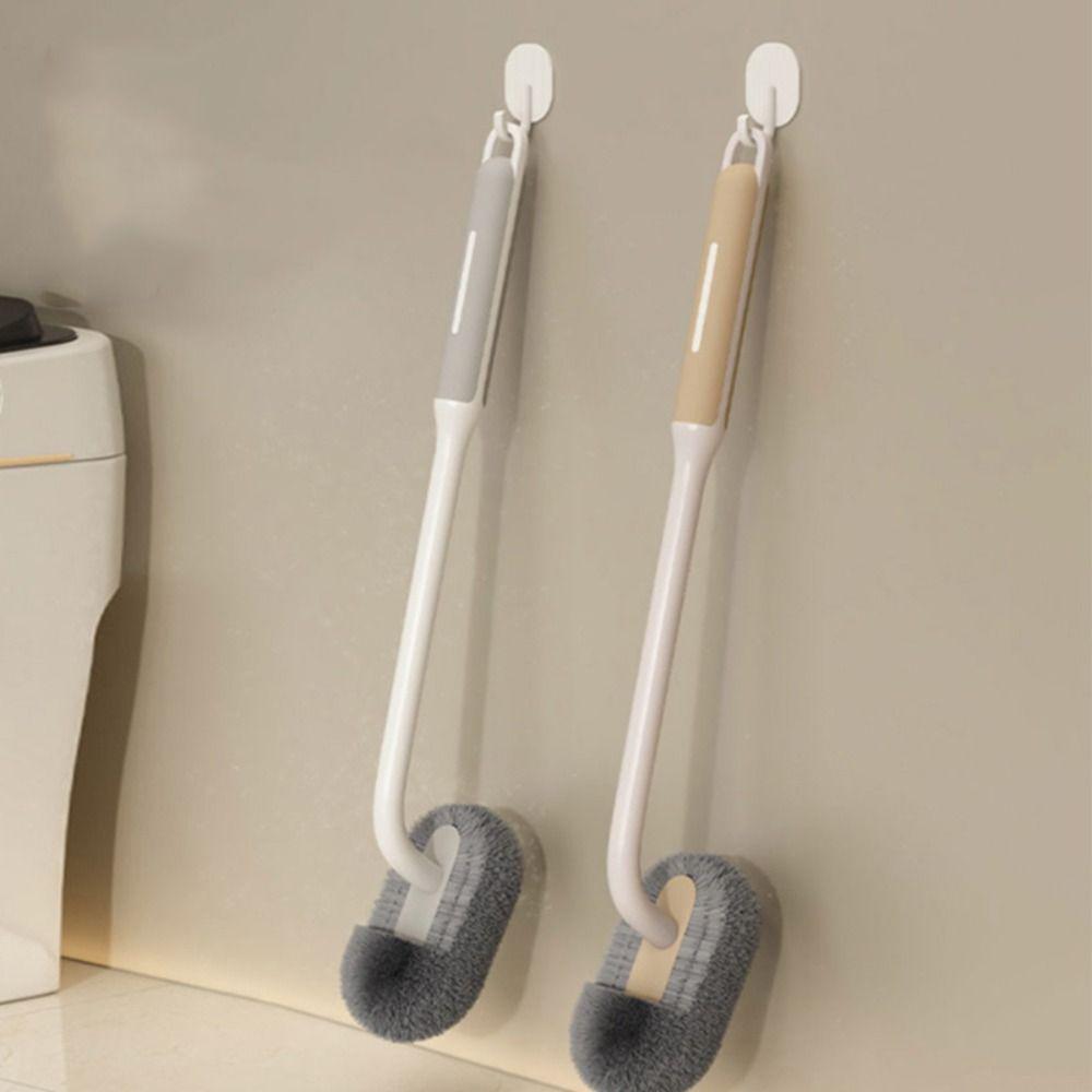 Двусторонняя туалетная щетка с длинной ручкой, настенная, угловая, для чистки ванной комнаты, инструменты для чистки, средство для чистки щелей на полу, бытовая