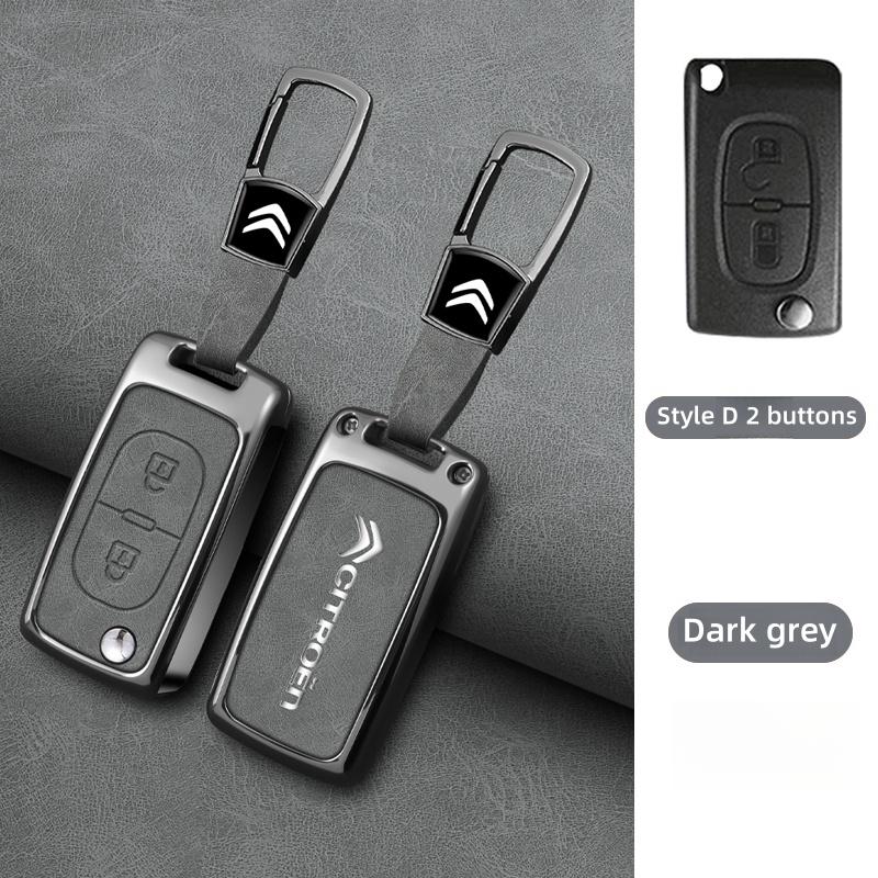 ALC1 Zinc Alloy Leather Car Key Case Cover For Citroen C1 C2 C3 C4 C5 C6 C4L Berlingo Picasso Jumpy Nemo Aircross Sega C5 X Accessori