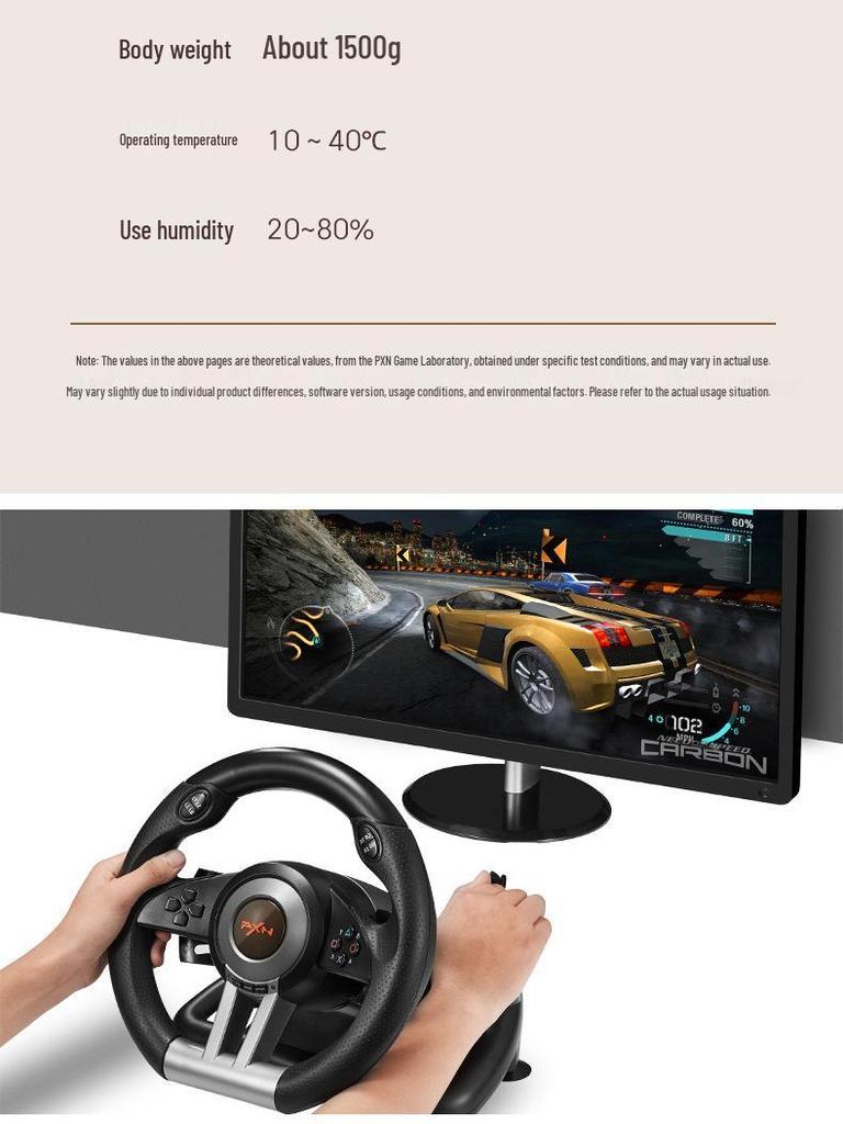 PXN V3Pro Racing Wheel for PC - Car Simulation & Euro Truck Simulator 2 Controller