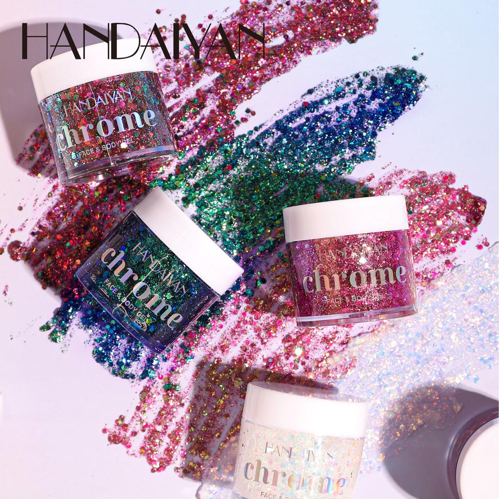 Гелевые тени для век, меняющие цвет, блестящие тени для век, патчи для лица и тела, блестящий сценический макияж, многофункциональный блестящий гель