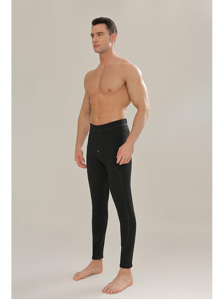 Унисекс-штаны из шерсти и шелка с бархатной подкладкой на коленях — высокая талия, плотные и удобные для пар среднего и пожилого возраста