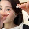 2025 Light Luxury Large Hoop Earrings for Women - High-End, Exaggerated Design for Autumn & Winter