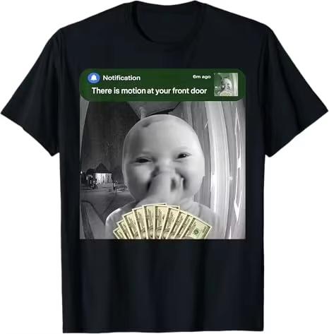 New Fashion There Is MoveUnisext At Your Front Door John Pork Tung Tung Tung Sahur Meme TShirt YK Slogan Graphic Unisex