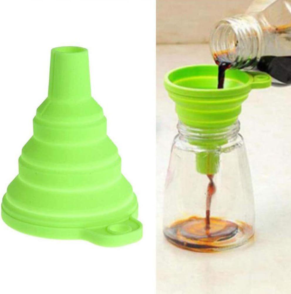 1/2/4PCS Silicone Collapsible mini Foldable Funnel  Portable Funnels for Fuel Hopper Beer Oil Kitchen Accessories Tools Items