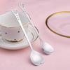 18/10 Stainless Steel Heart Shaped Spoon Silver Coffee Spoon Tea Spoon Ice Cream Creative Mixing Spoon Cute Souvenir Wedding Gift