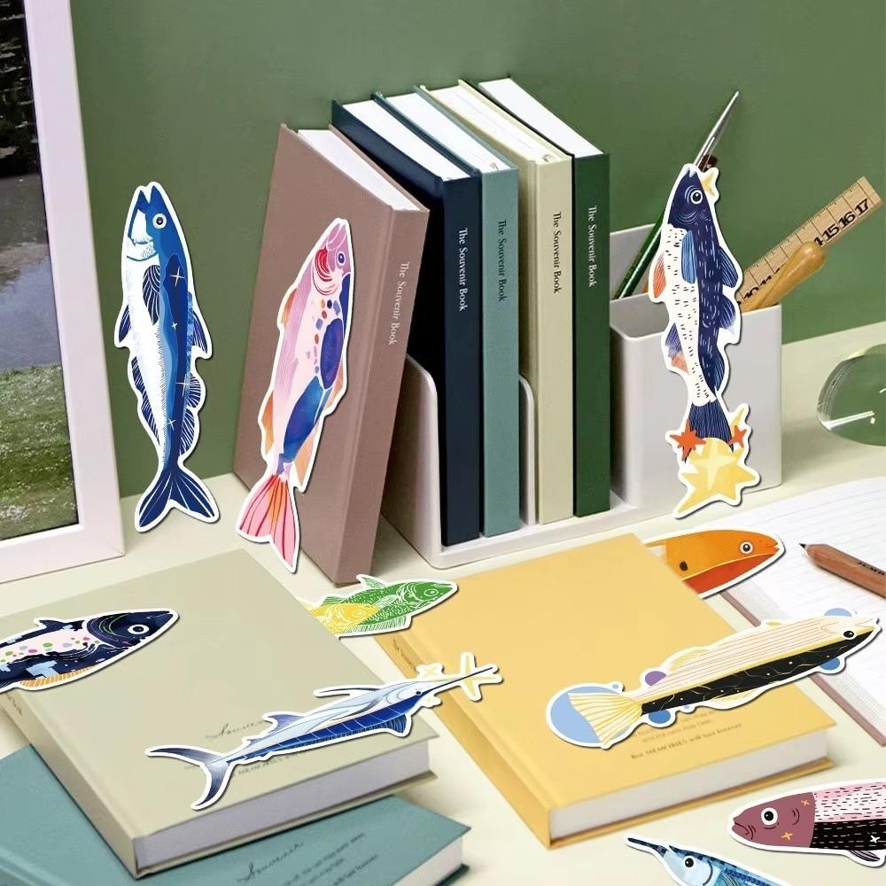 30 Pcs Cartoon Reading Pages Bookmarks Colorful Fish Series Stationary Supplies Bookmarks High Beauty Creative Design
