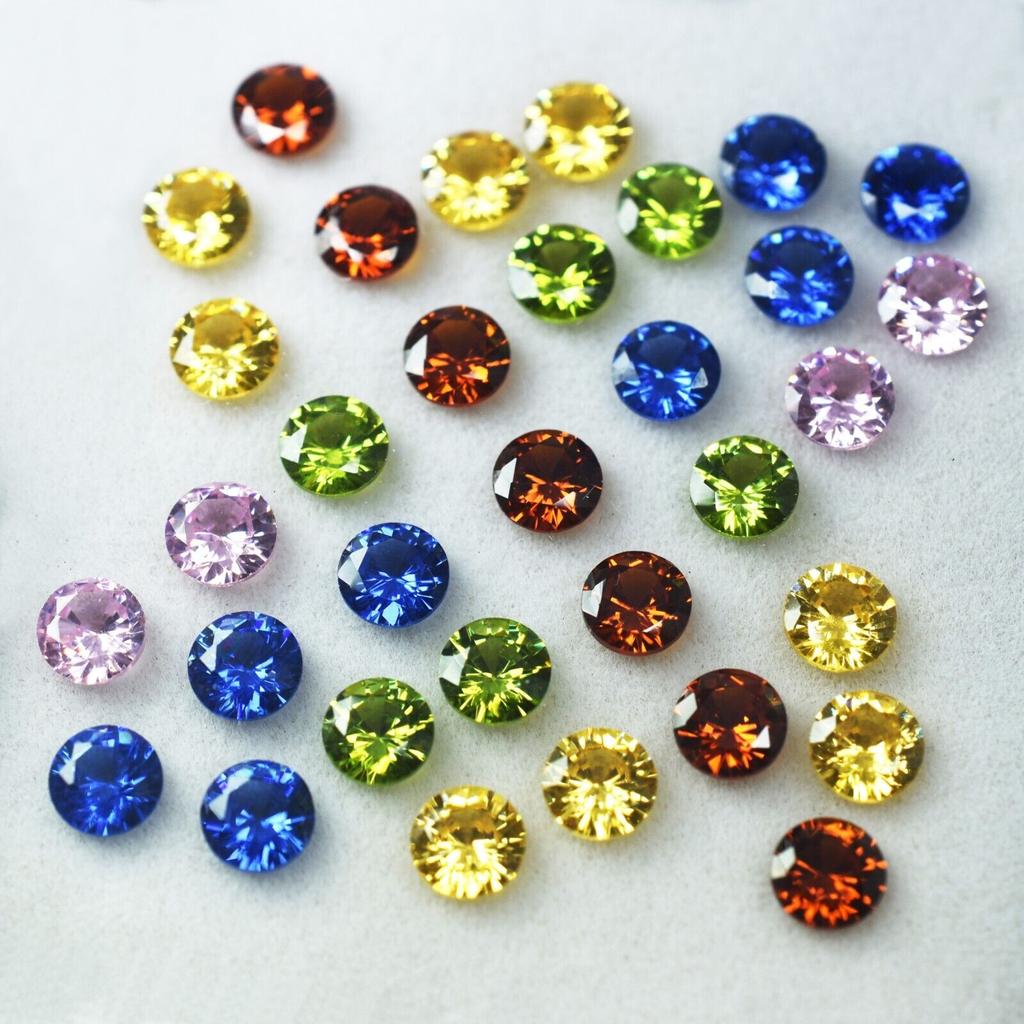 Natural Sapphire Loose Gemstone 24 pcs Lot 5x5 mm Round Cut September Birthstone for Gem Collections