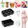 Ice Cube Trays Silicone,Ball Maker Mold, Whiskey Round Sphere Mold - Square Large for Cocktails & Bourbon Easy Release BPA Free