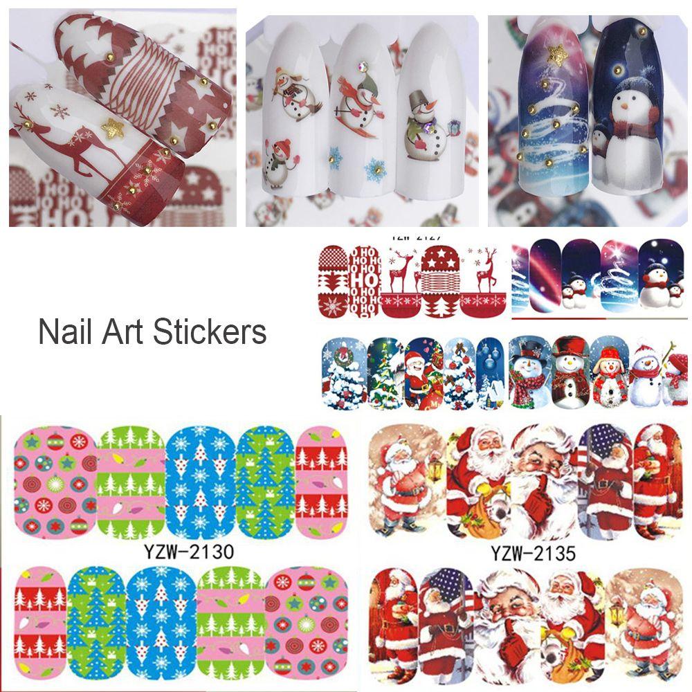 Snowmen Decals Beauty Nail Art Stickers Christmas Decoration Stickers Water Transfer
