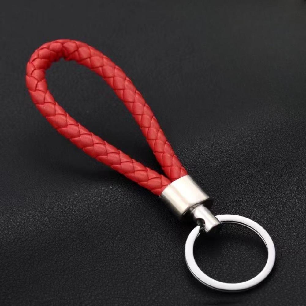 Унисекс DIY искусственная кожа плетеный брелок плетеный веревочный кулон брелок для автомобиля сумка
