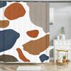 Nordic Wind Shower Curtain Rustic Geometric Morandi Color Shower Curtains Abstract Print Fabric Bathroom Bath Curtain With Hooks