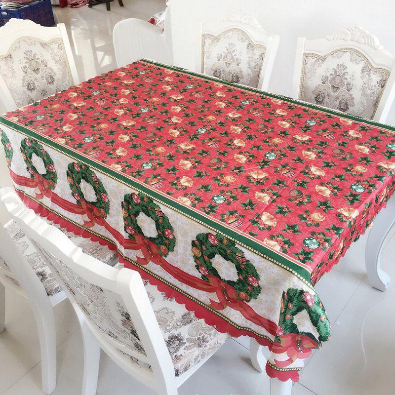 Versatile Santa Christmas Red Tablecloth Designed For Effortless Use In Various Holiday Occasions