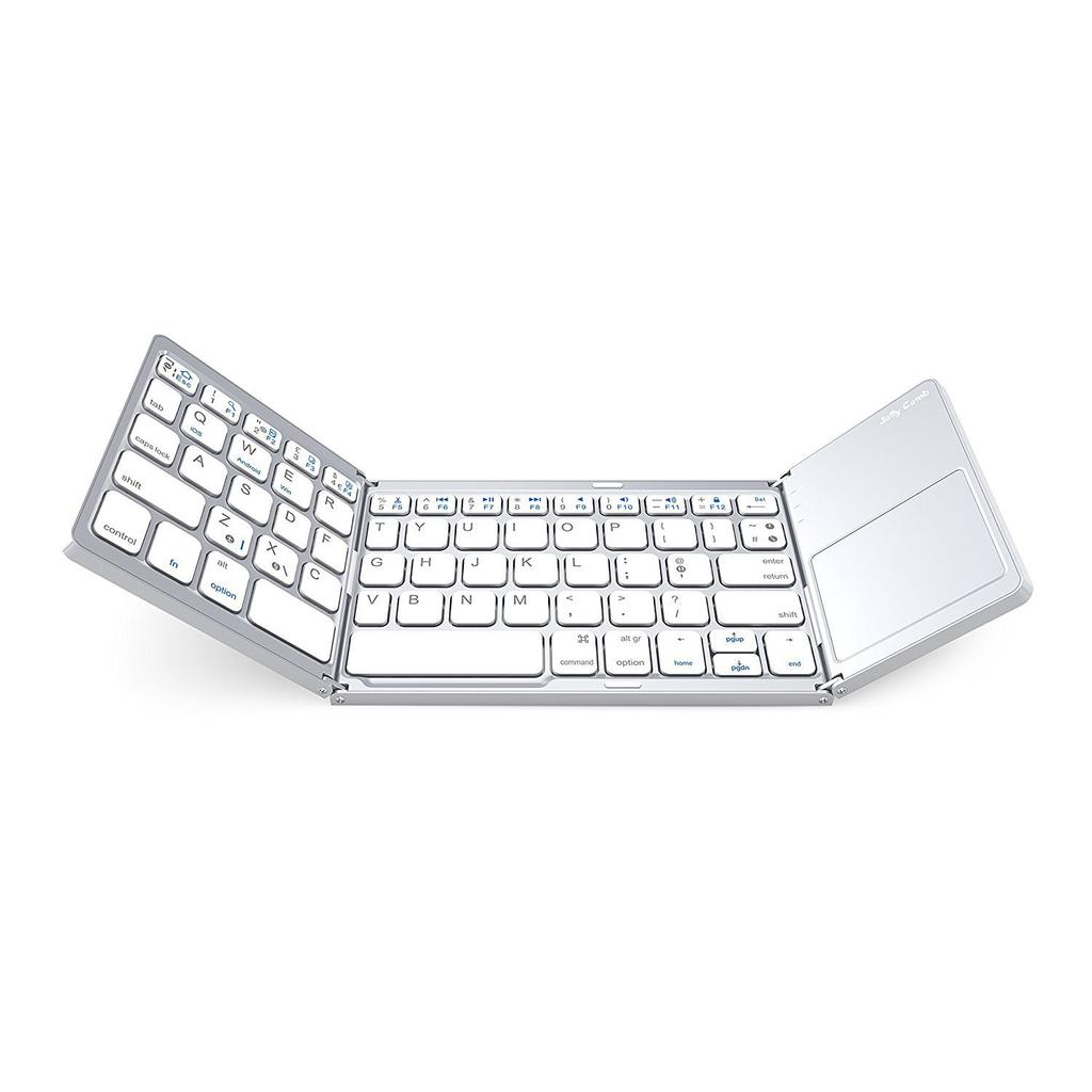 Mini Wireless Keyboard Bluetooth Touchpad Portable Magnetic Triple Folding Keyboard For Windows Android IOS iPad Phone