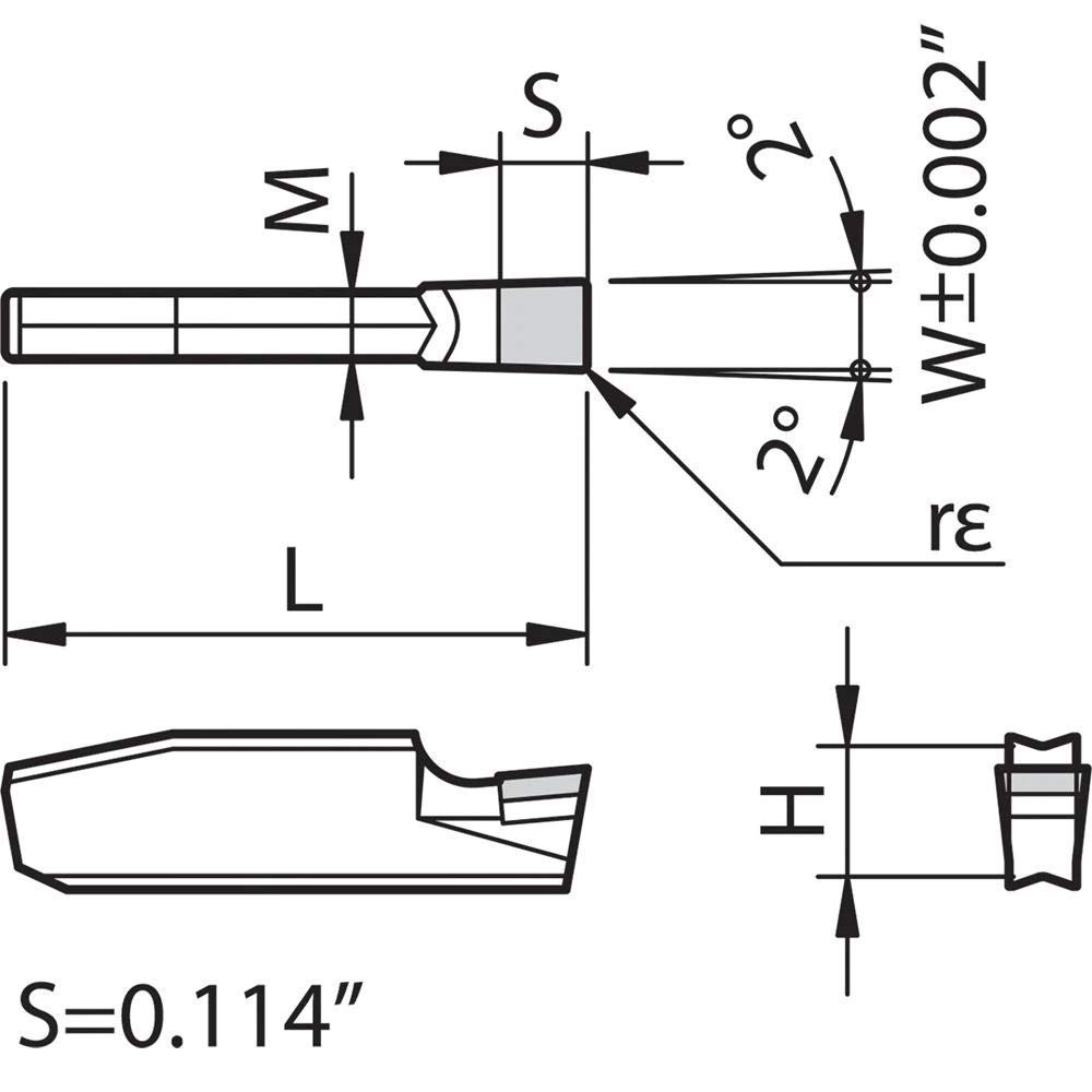 Наконечник для проточки канавок KYOCERA Diamond KPD001 GMN3