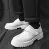 Fashion Korean Classic White Men Comfortable Thick Soled Non Slip Oxford Shoe Fashion Brand Men Breathable Business Casual Leather Shoes