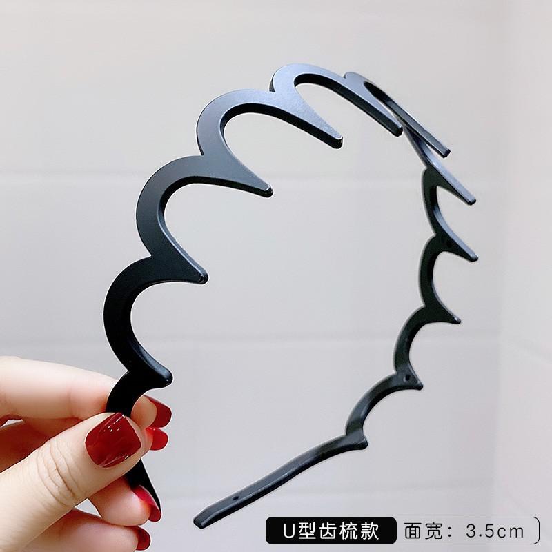 Women's Fashionable and Versatile Hairband for Going Out, Crushed Hairpin with Teeth, Non-slip Face Washing Headband Headdress