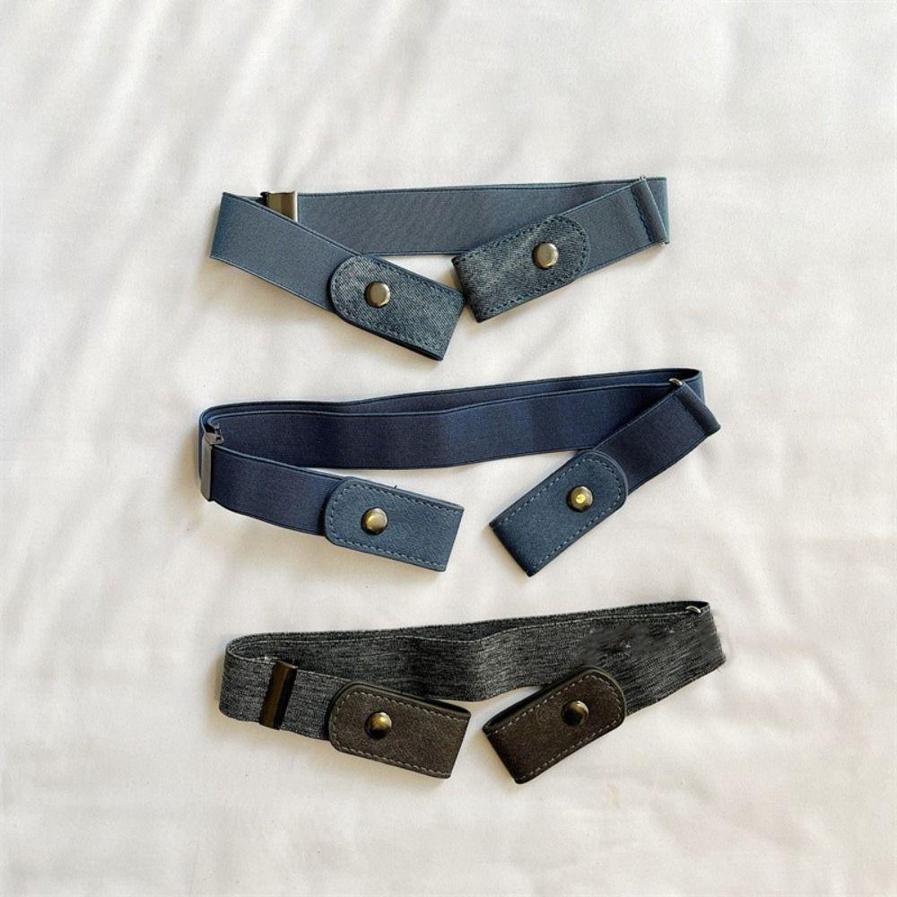 1Pc Versatile Elastic Belt Without Buckle Japanese Decoration Women Ladies Jeans Pants No Buckle Invisible Belt Waistband