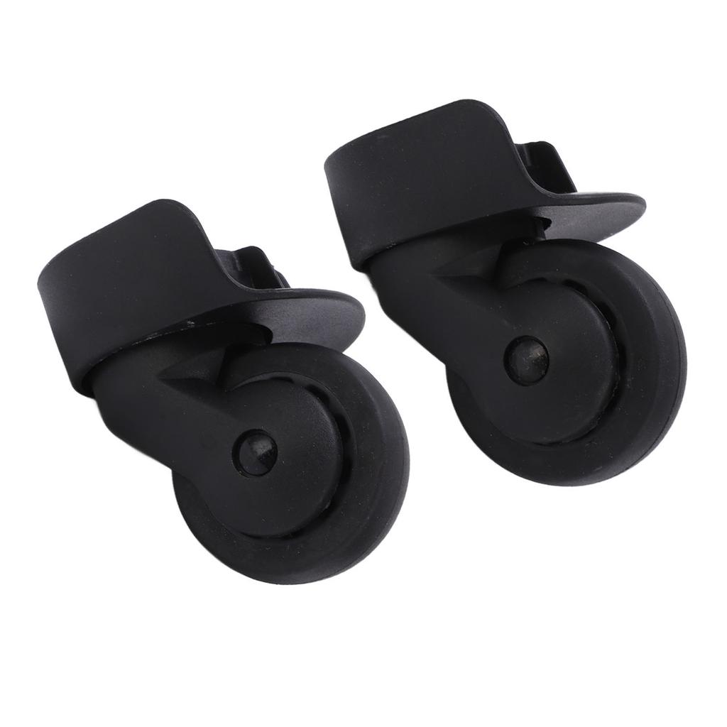 1 Pair Luggage Swivel Casters Plastic Mute Suitcase Swivel Wheel Repalcement Black A65