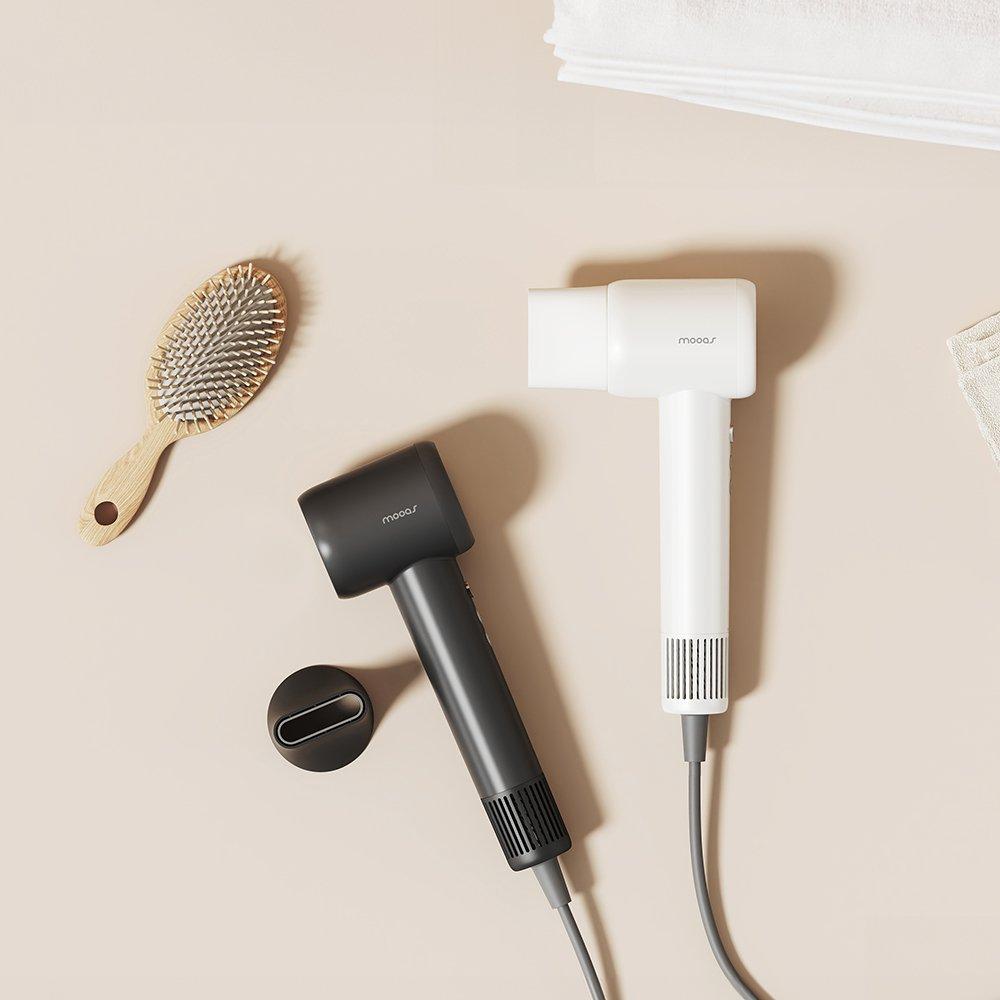 Современный фен с BLDC-двигателем, низким уровнем шума, мини-дорожный фен, белый