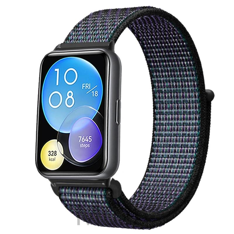 Нейлоновый ремешок для Huawei Watch Fit 2 Ремешок для умных часов Аксессуары для замены браслета Correa Huawei Watch fit2 active