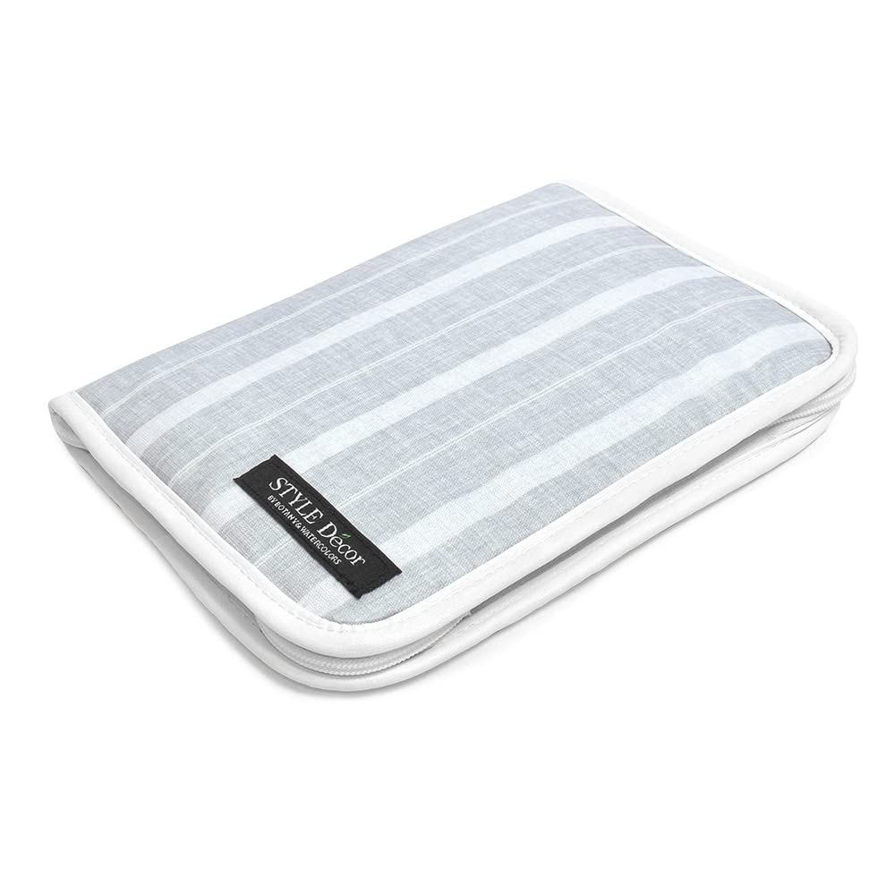 STYLE Decor Mother and Child Notebook For Mist Gray Stripe W0104000 Case, Girls, Multi-case, Popular, Zipper, Cute, Two,