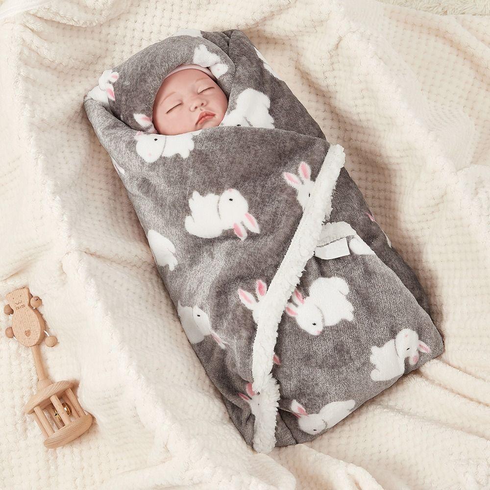 Autumn Winter Baby Blanket Lamb Fleece Quilt High Quality Newborn Swaddle Wrap